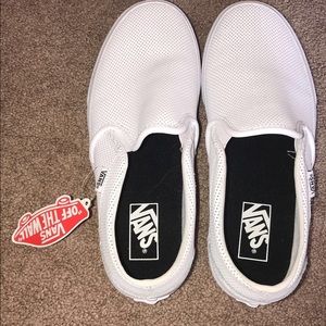 perf white vans size 9.5